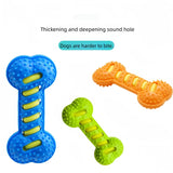 Pet Dog Chew Toys Rubber Bone Toy Bite Resistant Puppy Interactive Stick Puppy Chewing Toy Squeaky Interactive Dog Toys